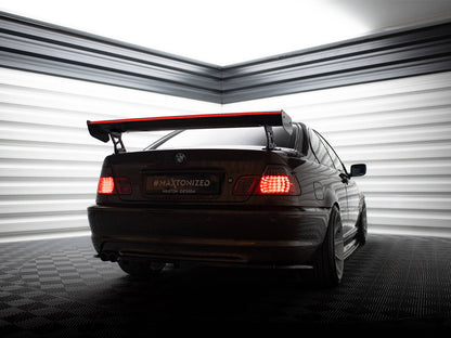 Maxton Design Carbon Spoiler With External Brackets Uprights + LED BMW 3 Coupe E46
