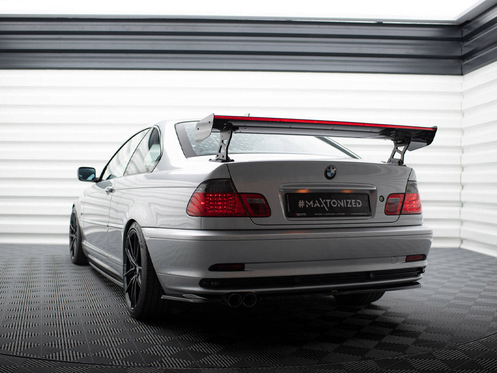 Maxton Design Carbon Spoiler With External Brackets Uprights + LED BMW 3 Coupe E46