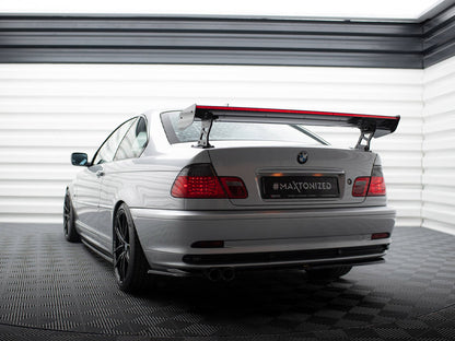 Maxton Design Carbon Spoiler With External Brackets Uprights + LED BMW 3 Coupe E46