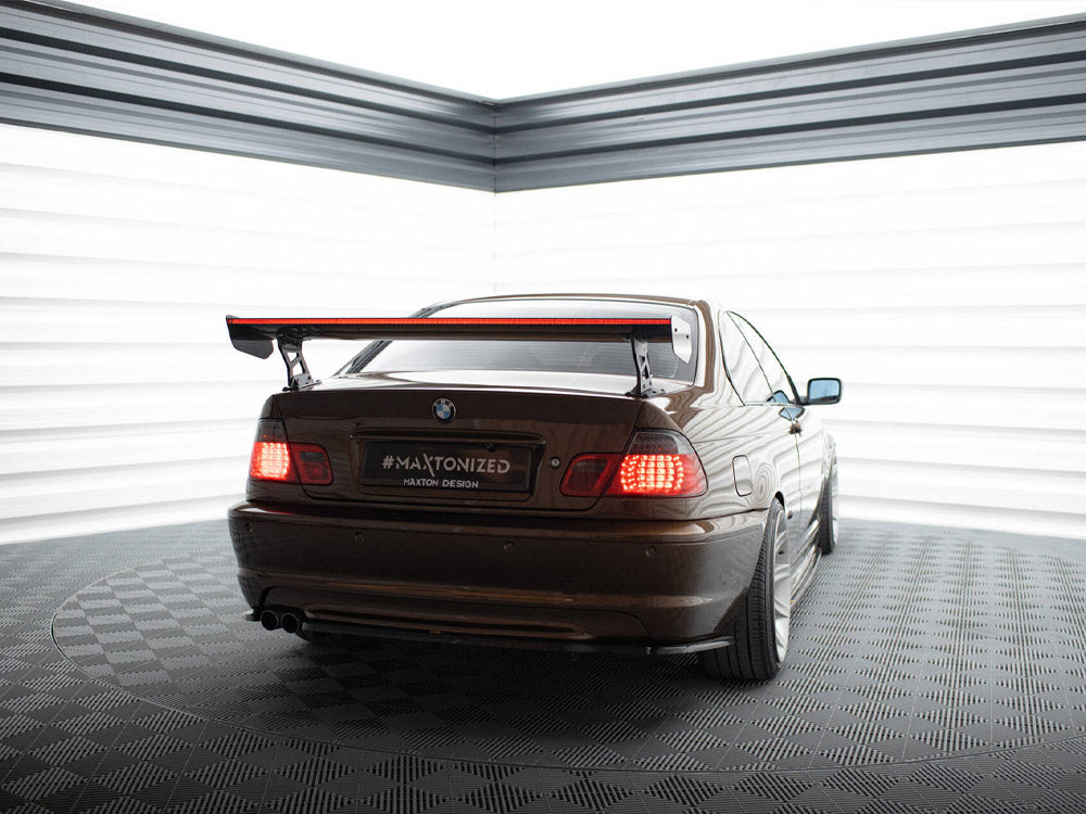 Maxton Design Carbon Spoiler With External Brackets Uprights + LED BMW 3 Coupe E46