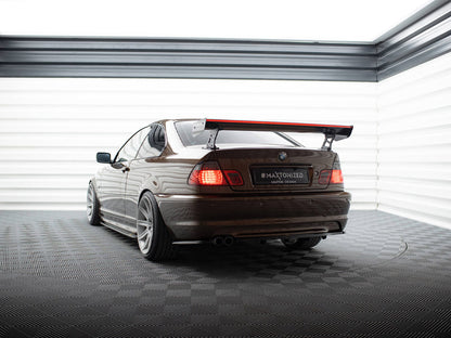 Maxton Design Carbon Spoiler With External Brackets Uprights + LED BMW 3 Coupe E46