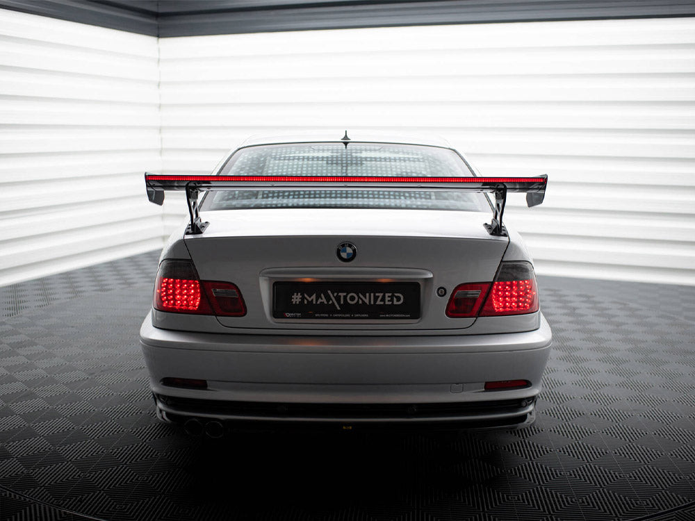 Maxton Design Carbon Spoiler With External Brackets Uprights + LED BMW 3 Coupe E46