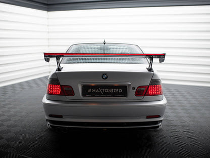 Maxton Design Carbon Spoiler With External Brackets Uprights + LED BMW 3 Coupe E46