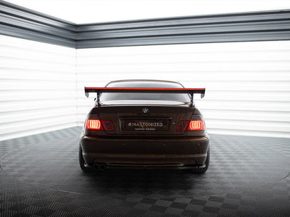 Maxton Design Carbon Spoiler With External Brackets Uprights + LED BMW 3 Coupe E46