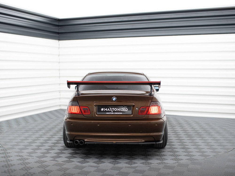 Maxton Design Carbon Spoiler With External Brackets Uprights + LED BMW 3 Coupe E46