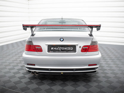 Maxton Design Carbon Spoiler With External Brackets Uprights + LED BMW 3 Coupe E46
