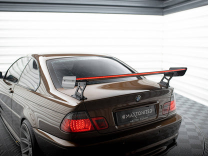 Maxton Design Carbon Spoiler With External Brackets Uprights + LED BMW 3 Coupe E46
