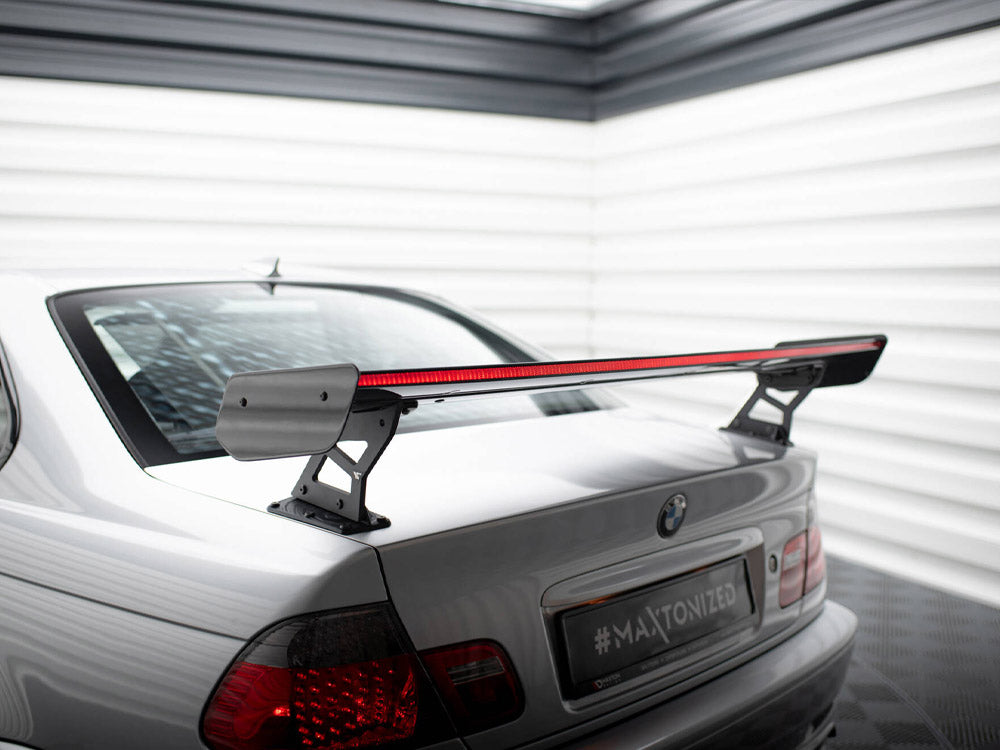 Maxton Design Carbon Spoiler With External Brackets Uprights + LED BMW 3 Coupe E46