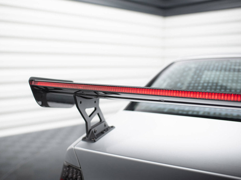 Maxton Design Carbon Spoiler With External Brackets Uprights + LED BMW 3 Coupe E46