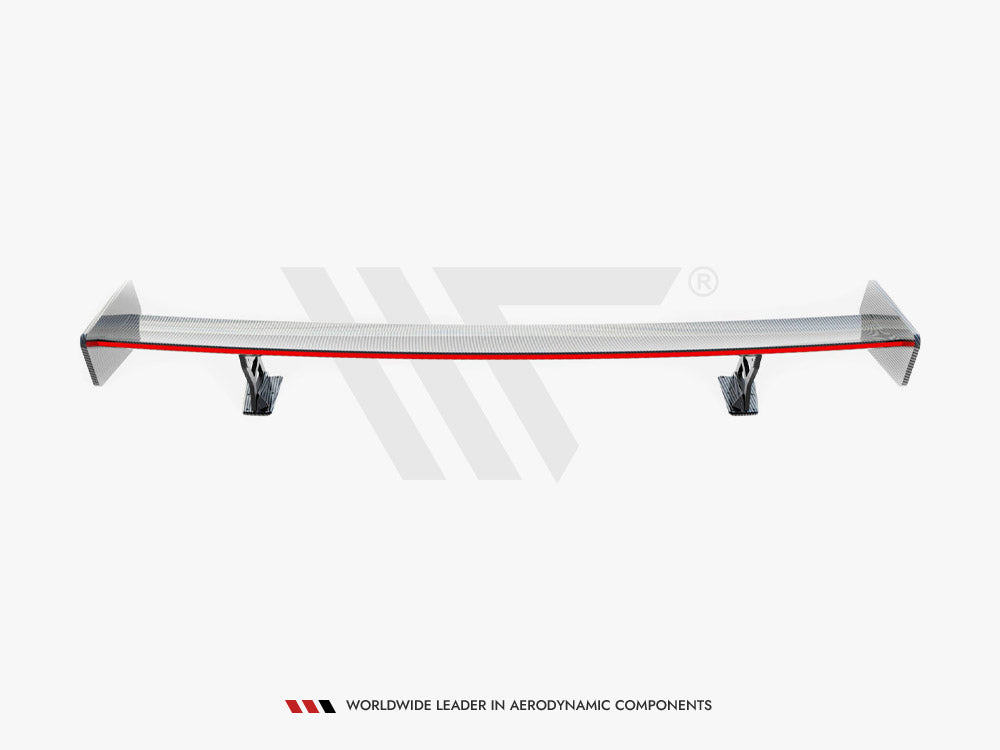 Maxton Design Carbon Spoiler With External Brackets Uprights + LED BMW 3 Coupe E46