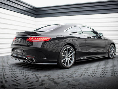 Maxton Design Rear Splitter (Vertical Bars) Mercedes-Benz S Coupe AMG-Line C217 Facelift