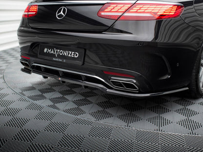 Maxton Design Rear Splitter (Vertical Bars) Mercedes-Benz S Coupe AMG-Line C217 Facelift