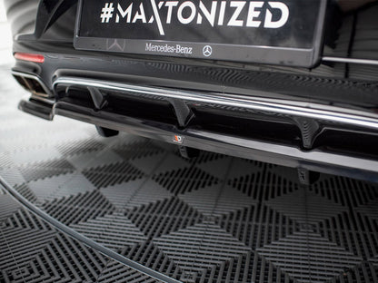 Maxton Design Rear Splitter (Vertical Bars) Mercedes-Benz S Coupe AMG-Line C217 Facelift