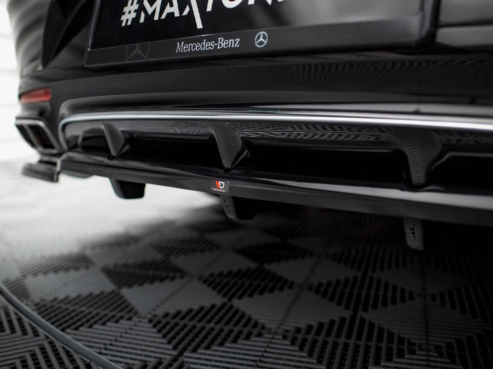 Maxton Design Rear Splitter (Vertical Bars) Mercedes-Benz S Coupe AMG-Line C217 Facelift