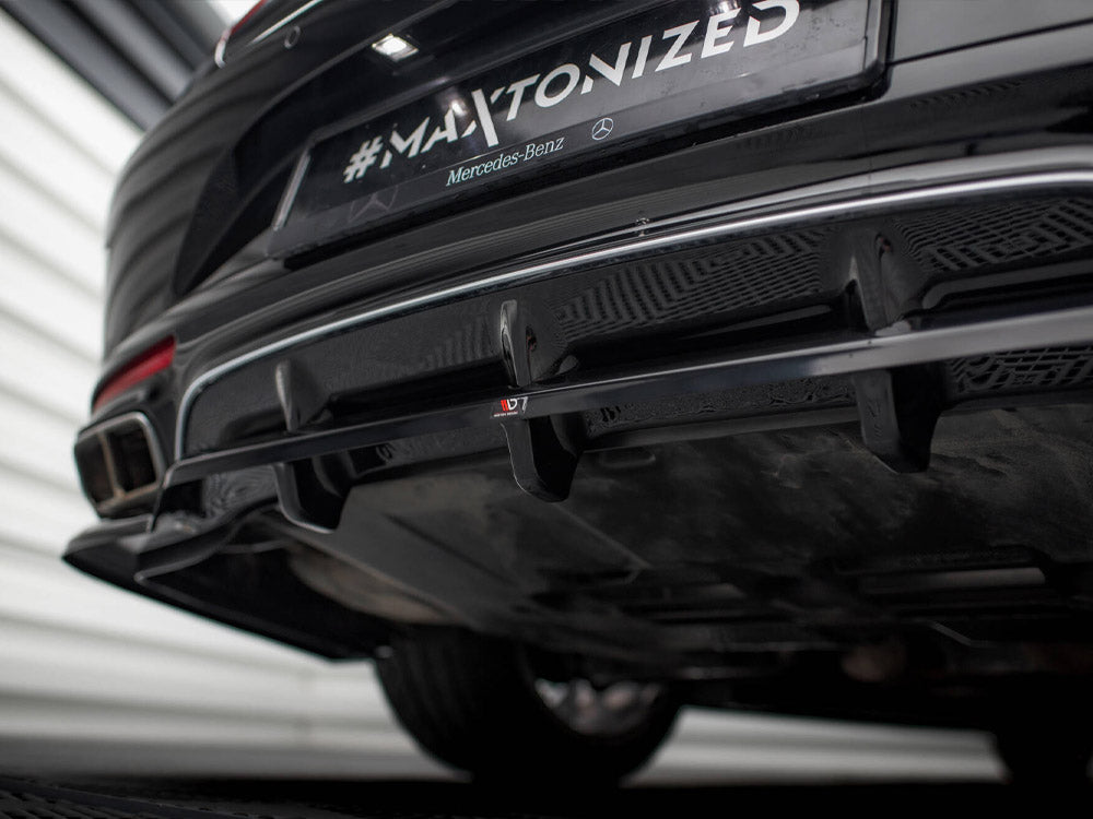 Maxton Design Rear Splitter (Vertical Bars) Mercedes-Benz S Coupe AMG-Line C217 Facelift