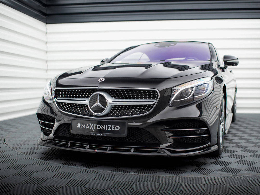 Maxton Design Front Splitter V.2 Mercedes-Benz S Coupe AMG-Line C217 Facelift