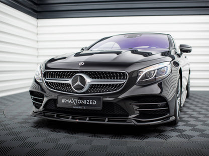 Maxton Design Front Splitter V.2 Mercedes-Benz S Coupe AMG-Line C217 Facelift