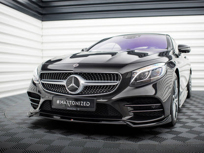 Maxton Design Front Splitter V.1 Mercedes-Benz S Coupe AMG-Line C217 Facelift