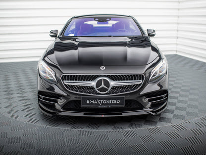 Maxton Design Front Splitter V.1 Mercedes-Benz S Coupe AMG-Line C217 Facelift