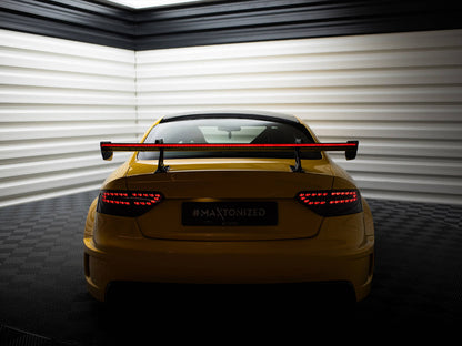 Maxton Design Carbon Spoiler With Upper Swan Mounting + LED Audi A5 Coupe 8T