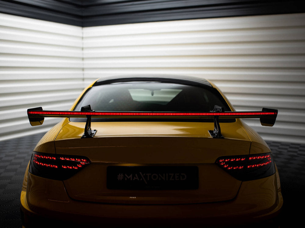 Maxton Design Carbon Spoiler With Upper Swan Mounting + LED Audi A5 Coupe 8T