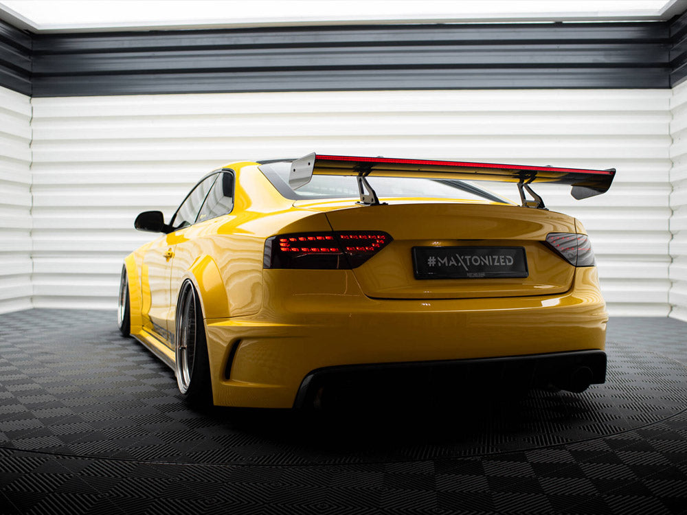 Maxton Design Carbon Spoiler With Upper Swan Mounting + LED Audi A5 Coupe 8T