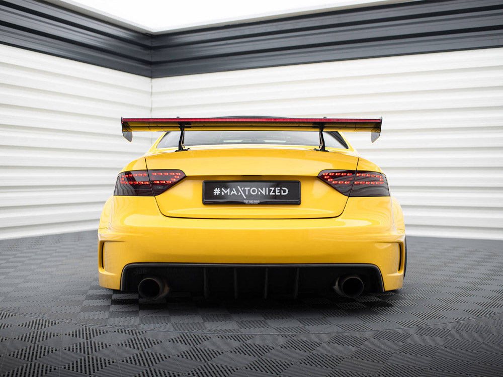 Maxton Design Carbon Spoiler With Upper Swan Mounting + LED Audi A5 Coupe 8T