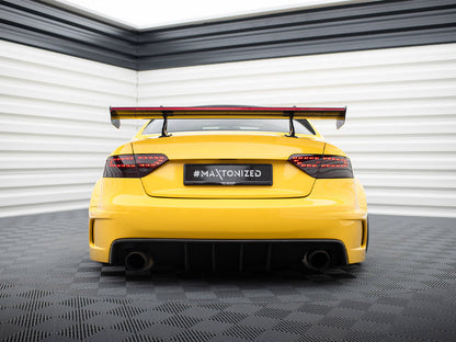 Maxton Design Carbon Spoiler With Upper Swan Mounting + LED Audi A5 Coupe 8T