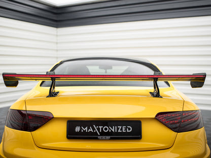 Maxton Design Carbon Spoiler With Upper Swan Mounting + LED Audi A5 Coupe 8T