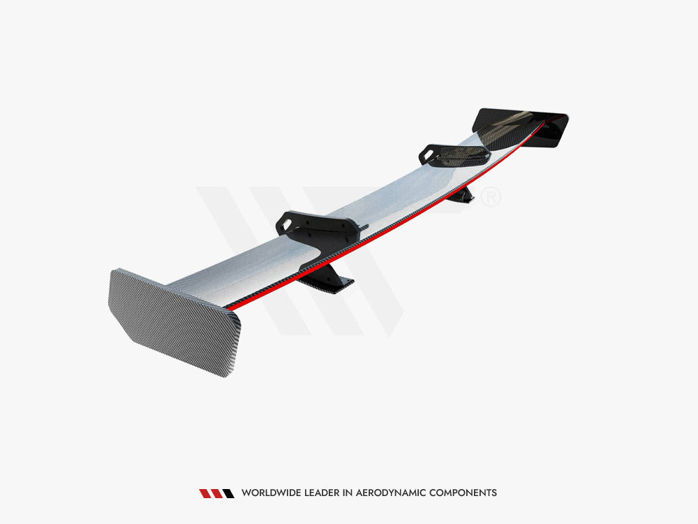 Maxton Design Carbon Spoiler With Upper Swan Mounting + LED Audi A5 Coupe 8T