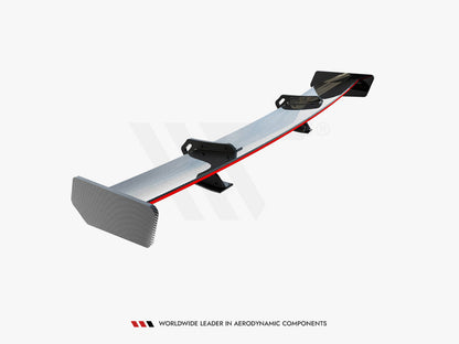 Maxton Design Carbon Spoiler With Upper Swan Mounting + LED Audi A5 Coupe 8T