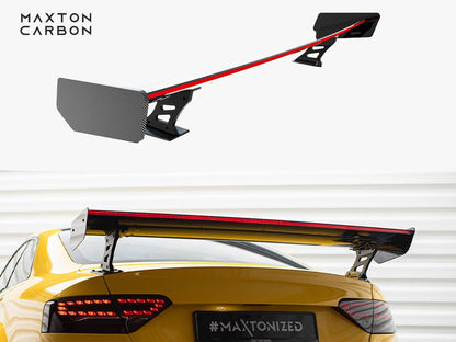 Maxton Design Carbon Spoiler With External Brackets Uprights + LED Audi A5 Coupe 8T