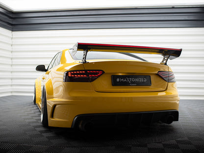 Maxton Design Carbon Spoiler With External Brackets Uprights + LED Audi A5 Coupe 8T