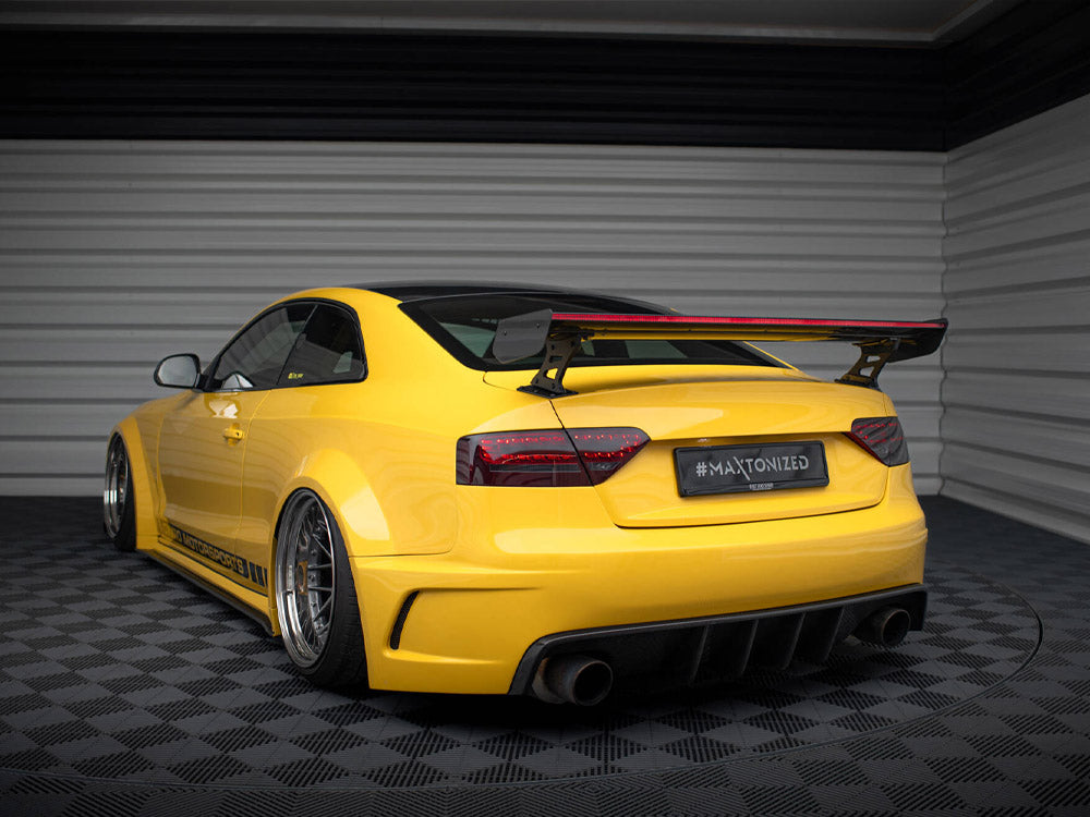 Maxton Design Carbon Spoiler With External Brackets Uprights + LED Audi A5 Coupe 8T