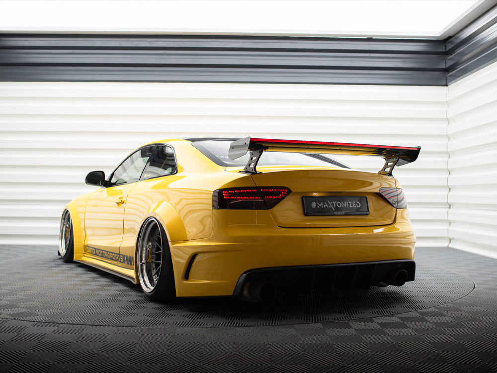 Maxton Design Carbon Spoiler With External Brackets Uprights + LED Audi A5 Coupe 8T