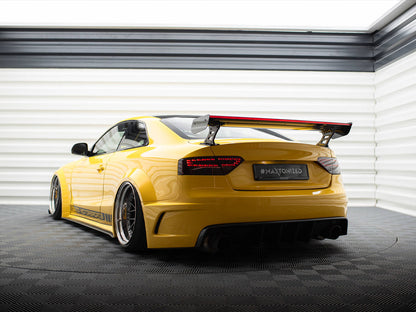 Maxton Design Carbon Spoiler With External Brackets Uprights + LED Audi A5 Coupe 8T