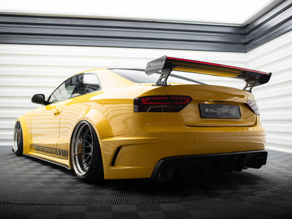 Maxton Design Carbon Spoiler With External Brackets Uprights + LED Audi A5 Coupe 8T