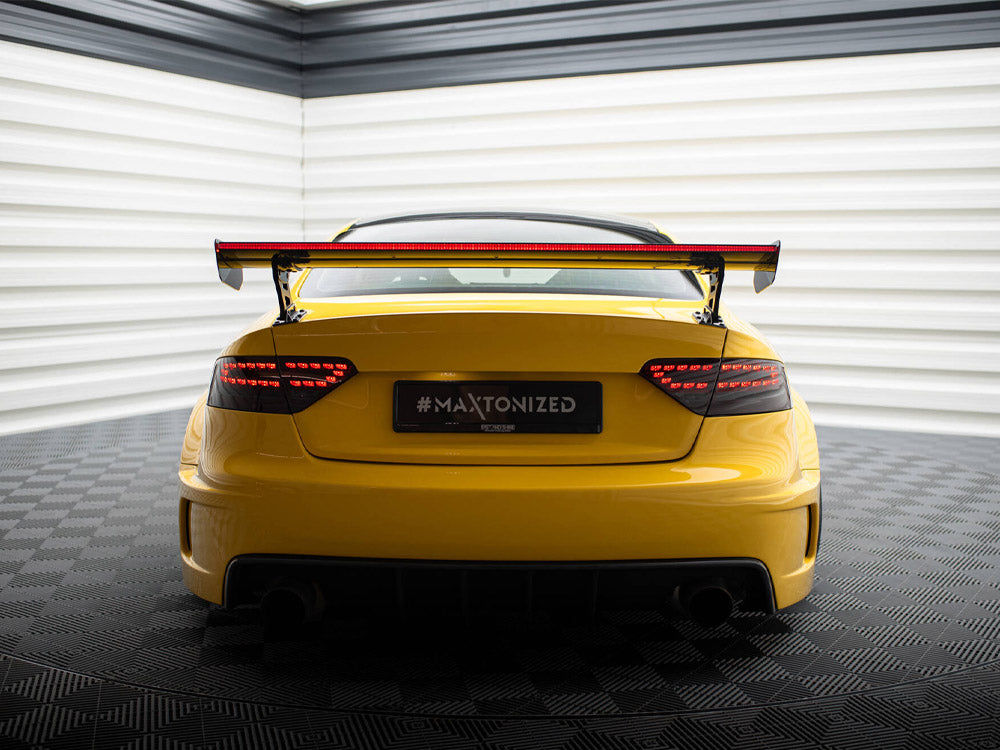 Maxton Design Carbon Spoiler With External Brackets Uprights + LED Audi A5 Coupe 8T