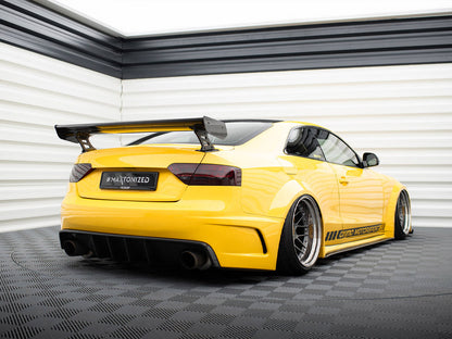 Maxton Design Carbon Spoiler With External Brackets Uprights Audi A5 Coupe 8T