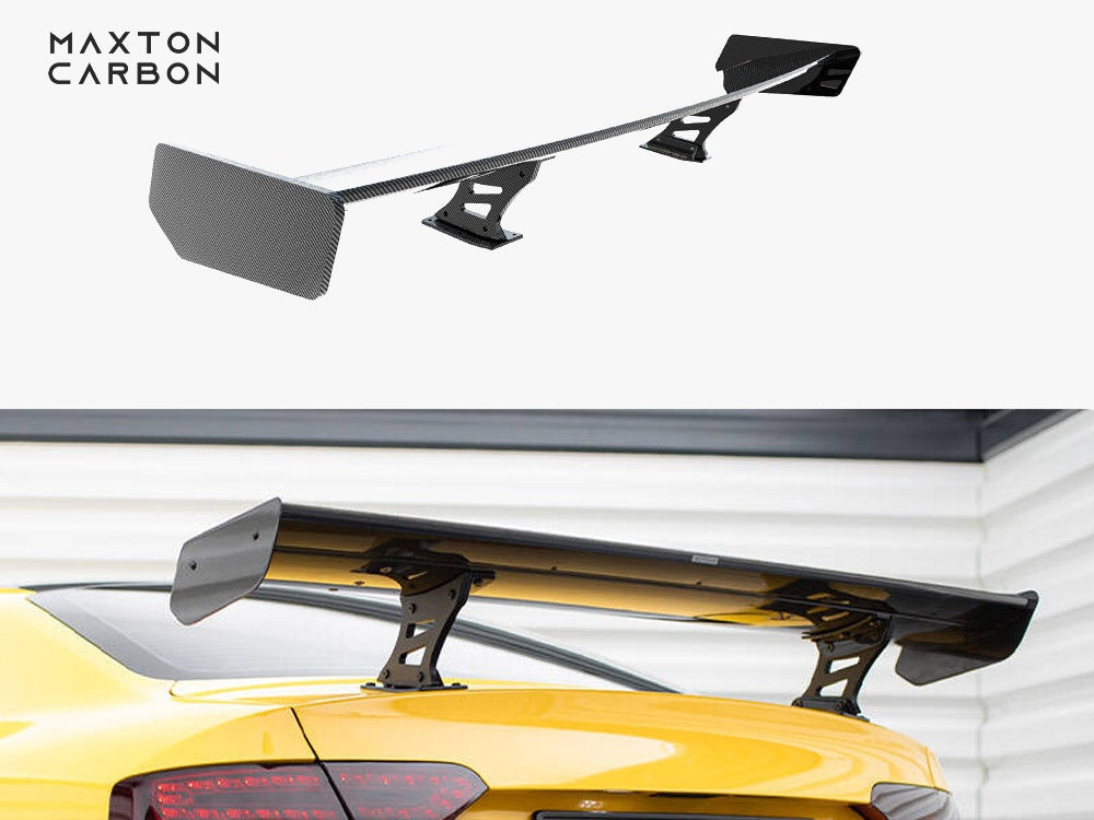 Maxton Design Carbon Spoiler With Internal Brackets Uprights Audi A5 Coupe 8T