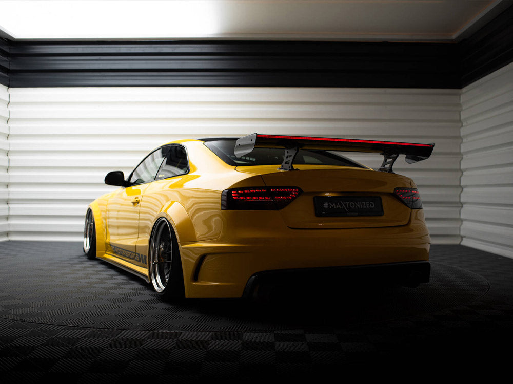 Maxton Design Carbon Spoiler With Internal Brackets Uprights + LED Audi A5 Coupe 8T