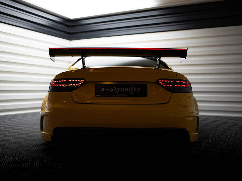 Maxton Design Carbon Spoiler With Internal Brackets Uprights + LED Audi A5 Coupe 8T