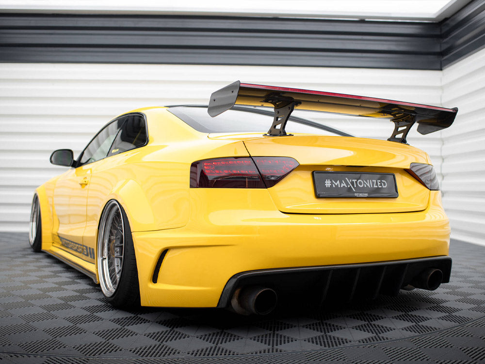 Maxton Design Carbon Spoiler With Internal Brackets Uprights + LED Audi A5 Coupe 8T