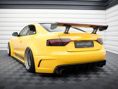 Maxton Design Carbon Spoiler With Internal Brackets Uprights + LED Audi A5 Coupe 8T