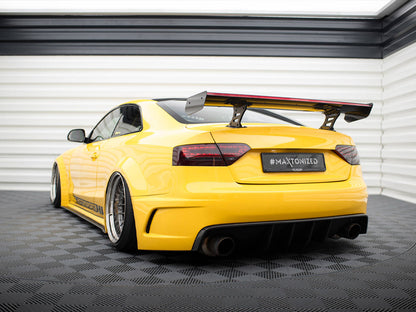 Maxton Design Carbon Spoiler With Internal Brackets Uprights + LED Audi A5 Coupe 8T