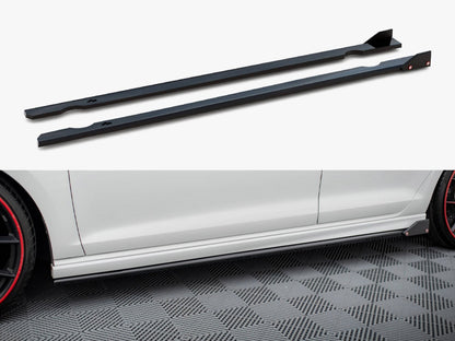 Maxton Design Side Skirts Diffusers V.3 + Flaps Volkswagen Golf R / R-Line Mk7