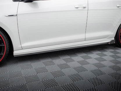 Maxton Design Side Skirts Diffusers V.3 + Flaps Volkswagen Golf R / R-Line Mk7