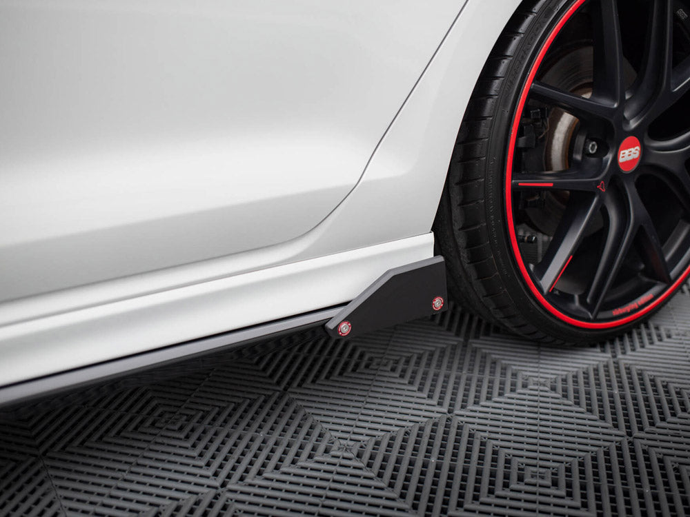 Maxton Design Side Skirts Diffusers V.3 + Flaps Volkswagen Golf R / R-Line Mk7