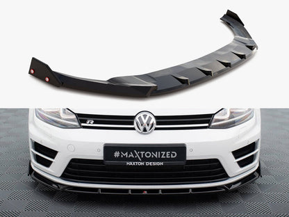 Maxton Design Front Splitter V.5 + Flaps Volkswagen Golf R / R-Line Mk7