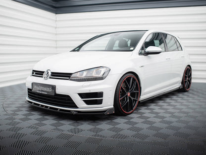 Maxton Design Front Splitter V.5 + Flaps Volkswagen Golf R / R-Line Mk7